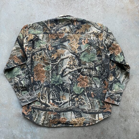 Vtg Cabela's Seclusion 3D Tree Camouflage Shirt Canvas Size: Large Regular - Picture 2 of 6